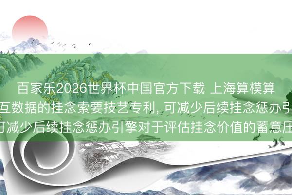 百家乐2026世界杯中国官方下载 上海算模算样科技请求基于用户交互数据的挂念索要技艺专利， 可减少后续挂念惩办引擎对于评估挂念价值的蓄意压力